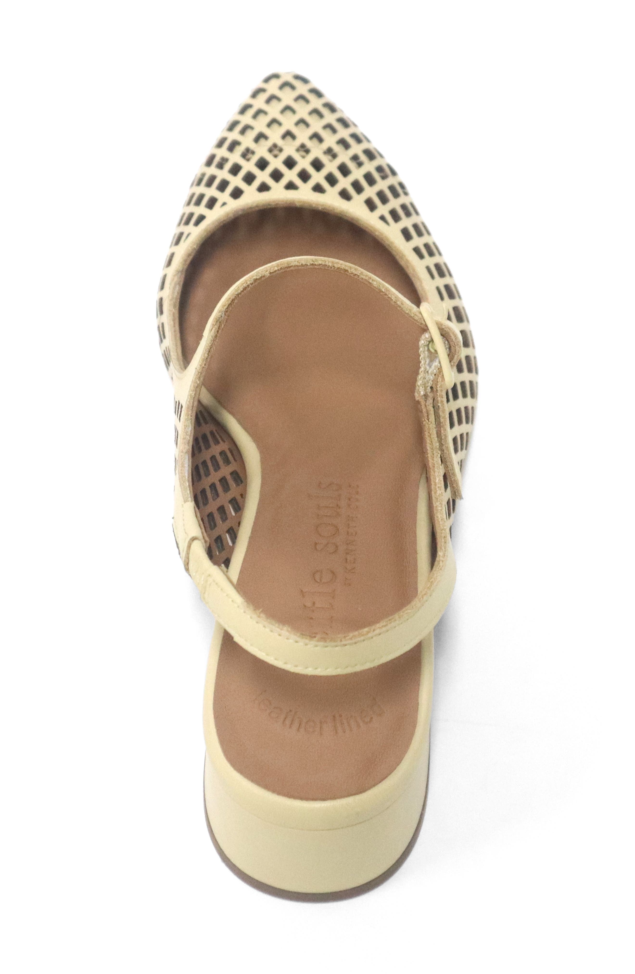 Gentle Souls Gladys Perf Slingback Pump, Alternate, color, Soybean Leather