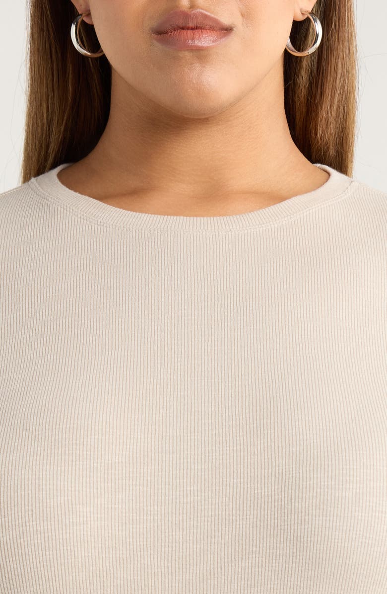 Treasure & Bond Crewneck Knit Top, Alternate, color, Grey Chateau