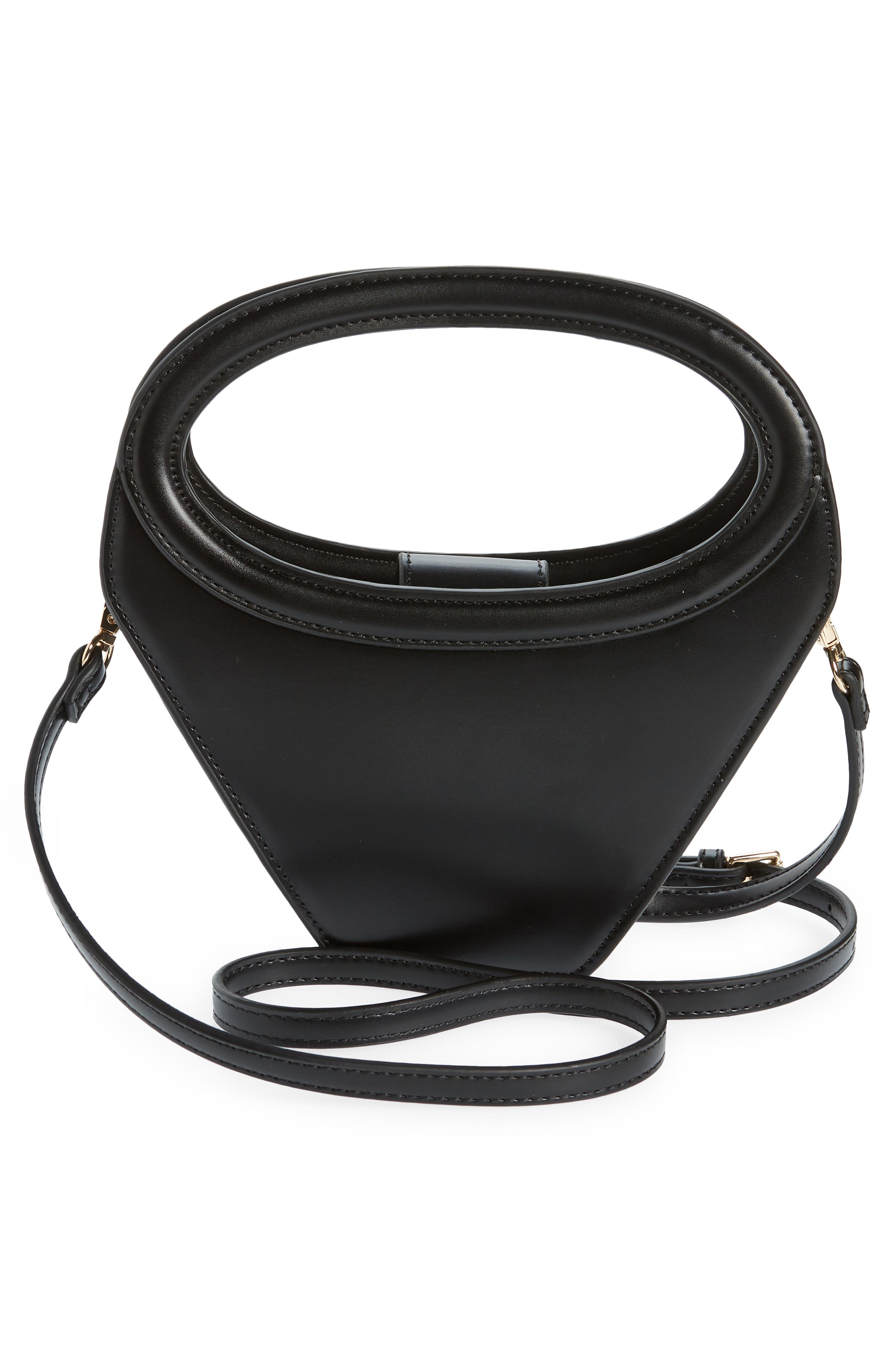Topshop Frankie Triangle Faux Leather Crossbody Bag, Alternate, color, 