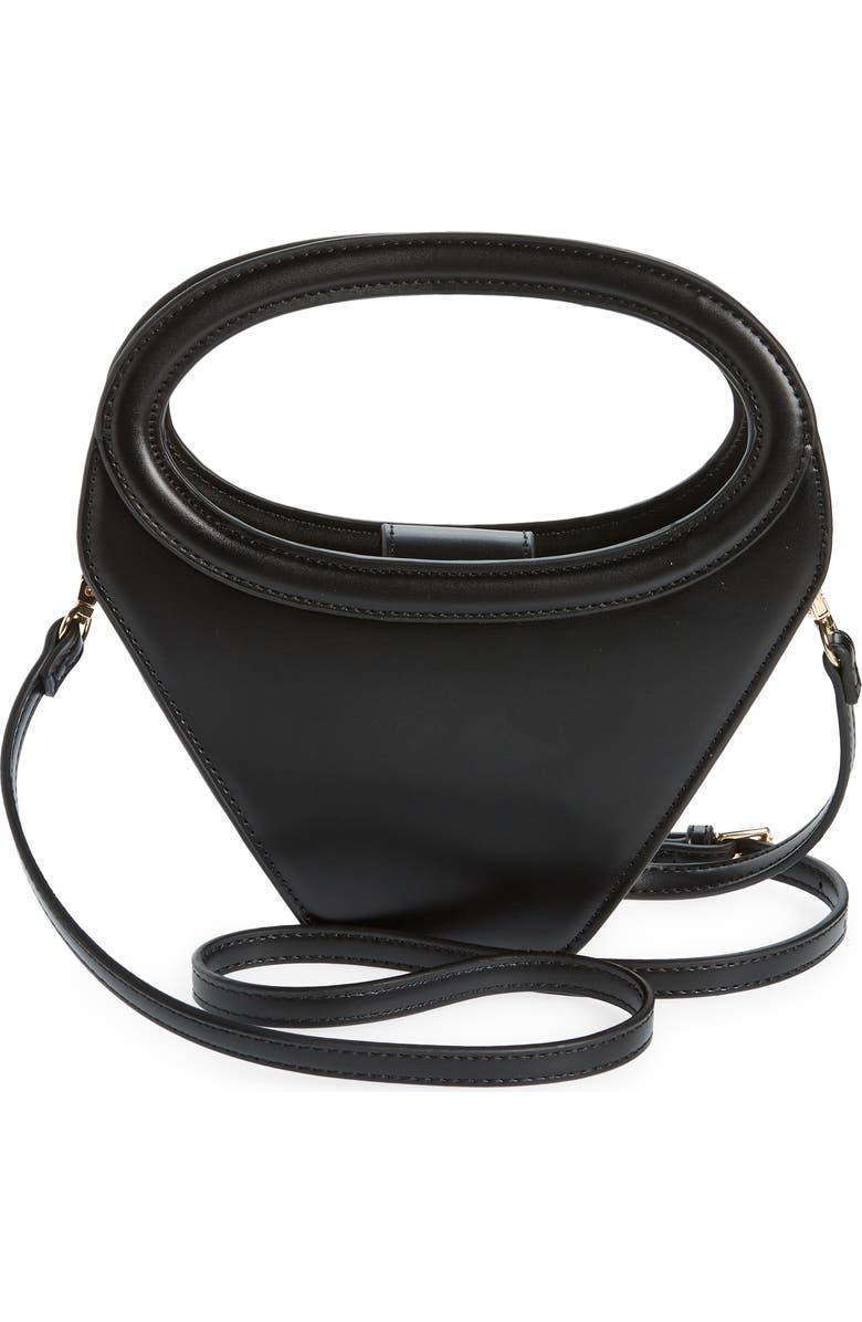Topshop Frankie Triangle Faux Leather Crossbody Bag, Alternate, color,