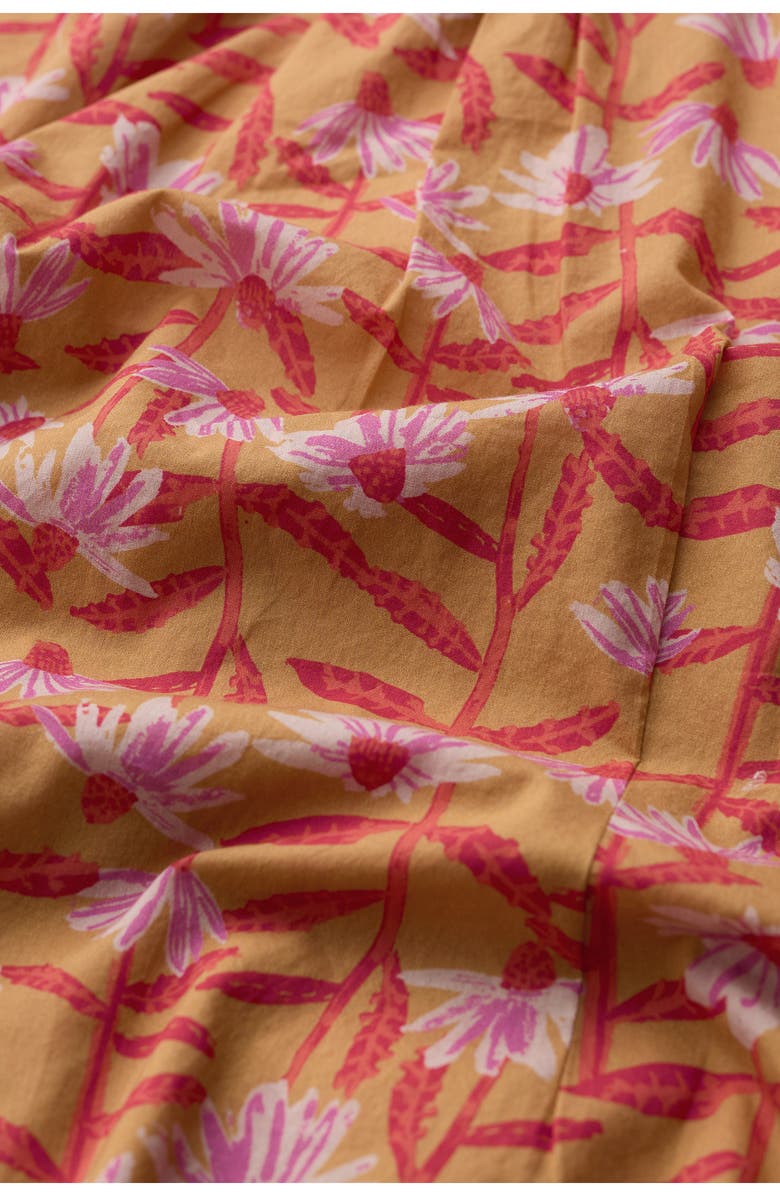 Seasalt Cornwall Rushmaker Floral Organic Cotton Voile Button-Up Shirt, Alternate, color, Echinacea Stems Dark Sienna