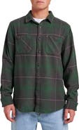 Quiksilver DNA Plaid Cotton Flannel Button-Up Overshirt