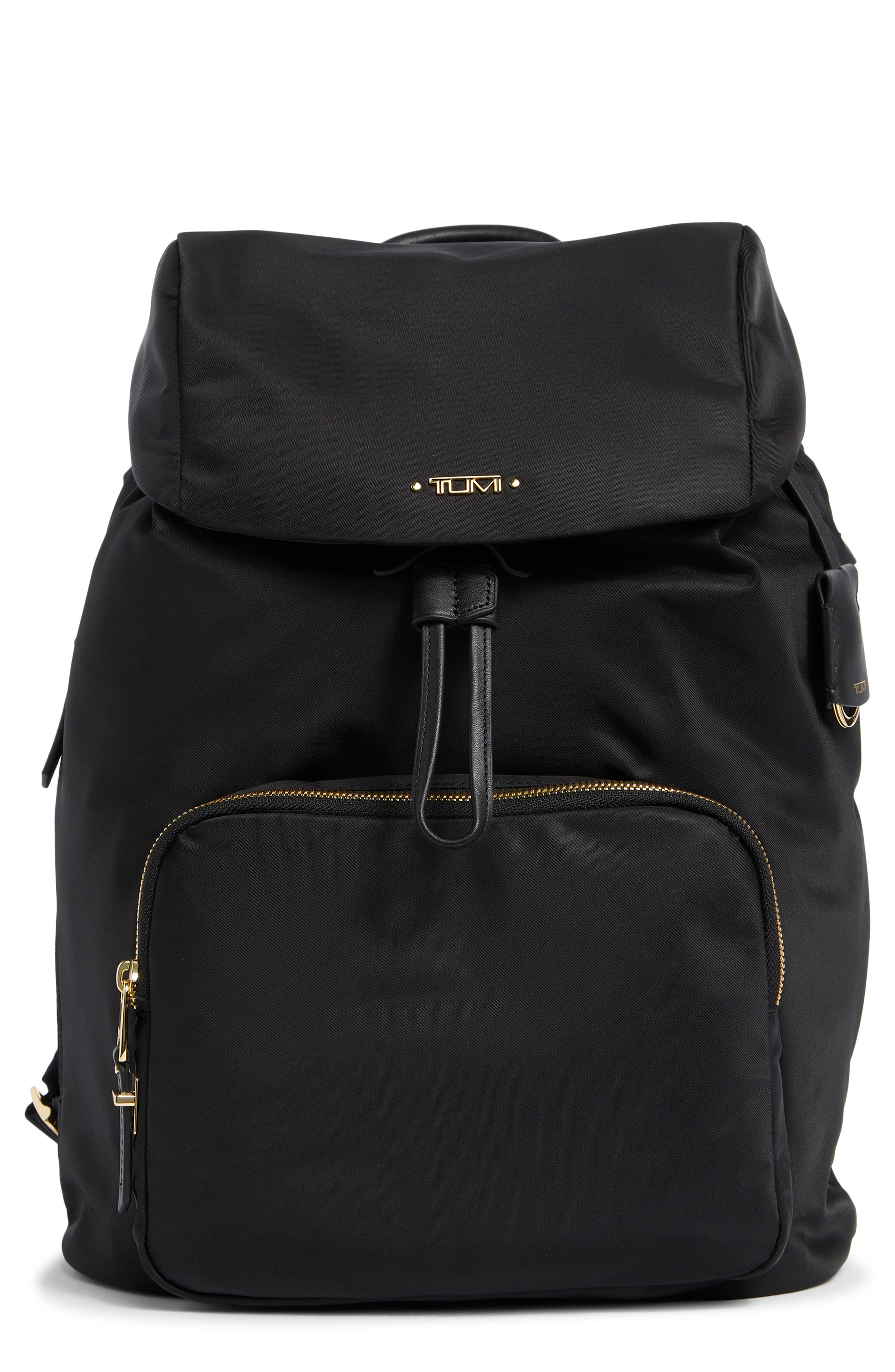 TUMI Ryley Backpack, Main, color, Black/ Gold