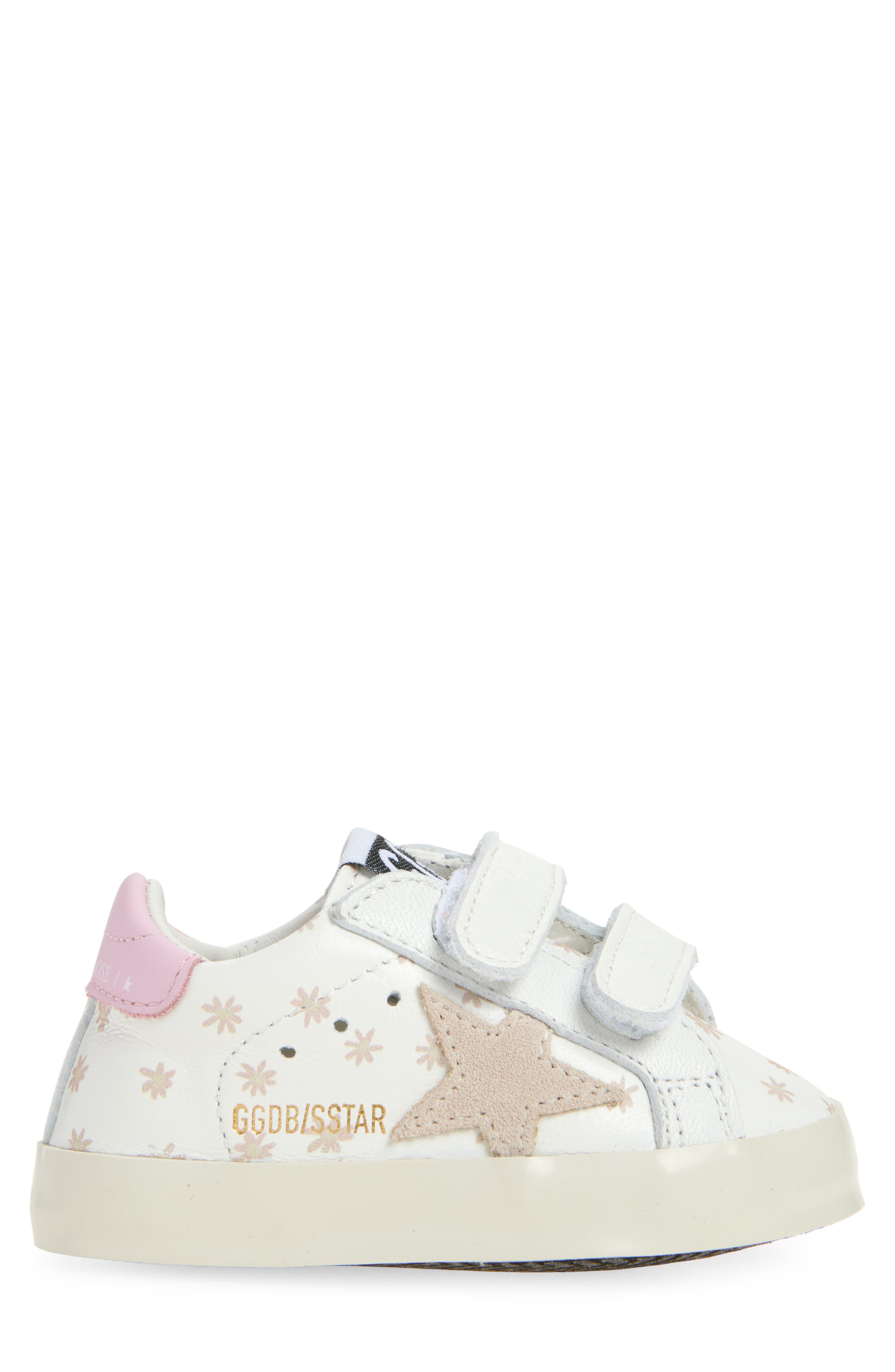 Golden Goose Baby School Sneaker, Alternate, color, White/ Light Beige/ Pink