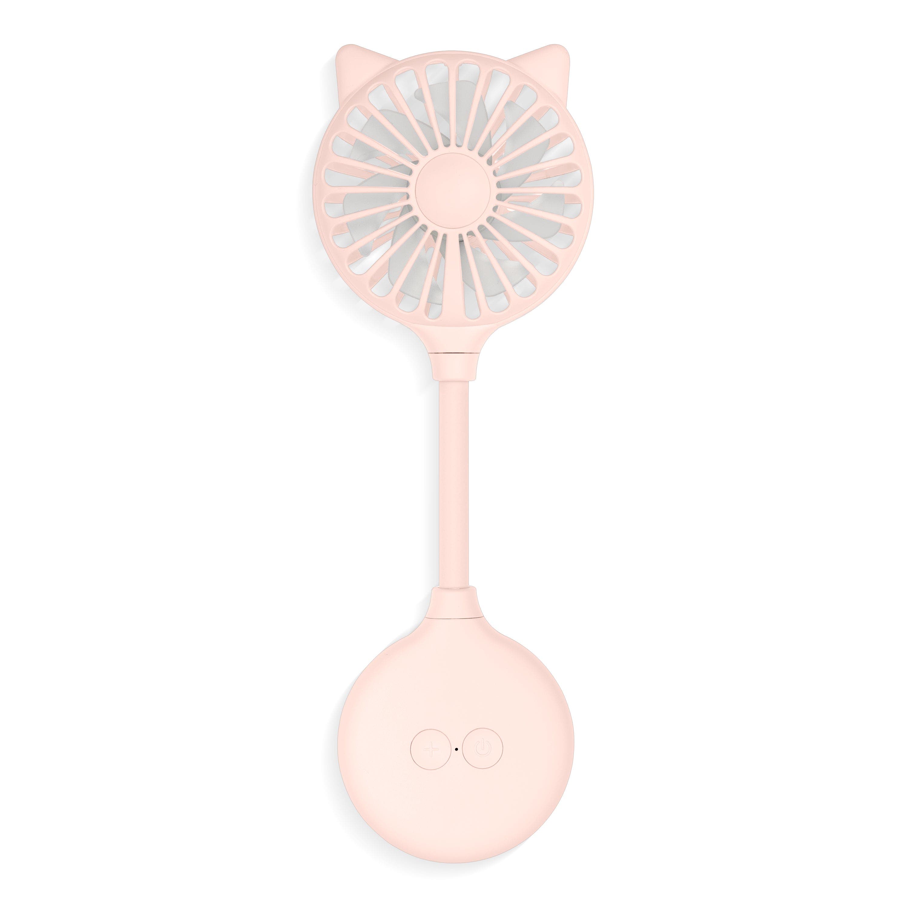Zadro Cat Ear Beauty Fan With Suction Cup Mount in Pink 