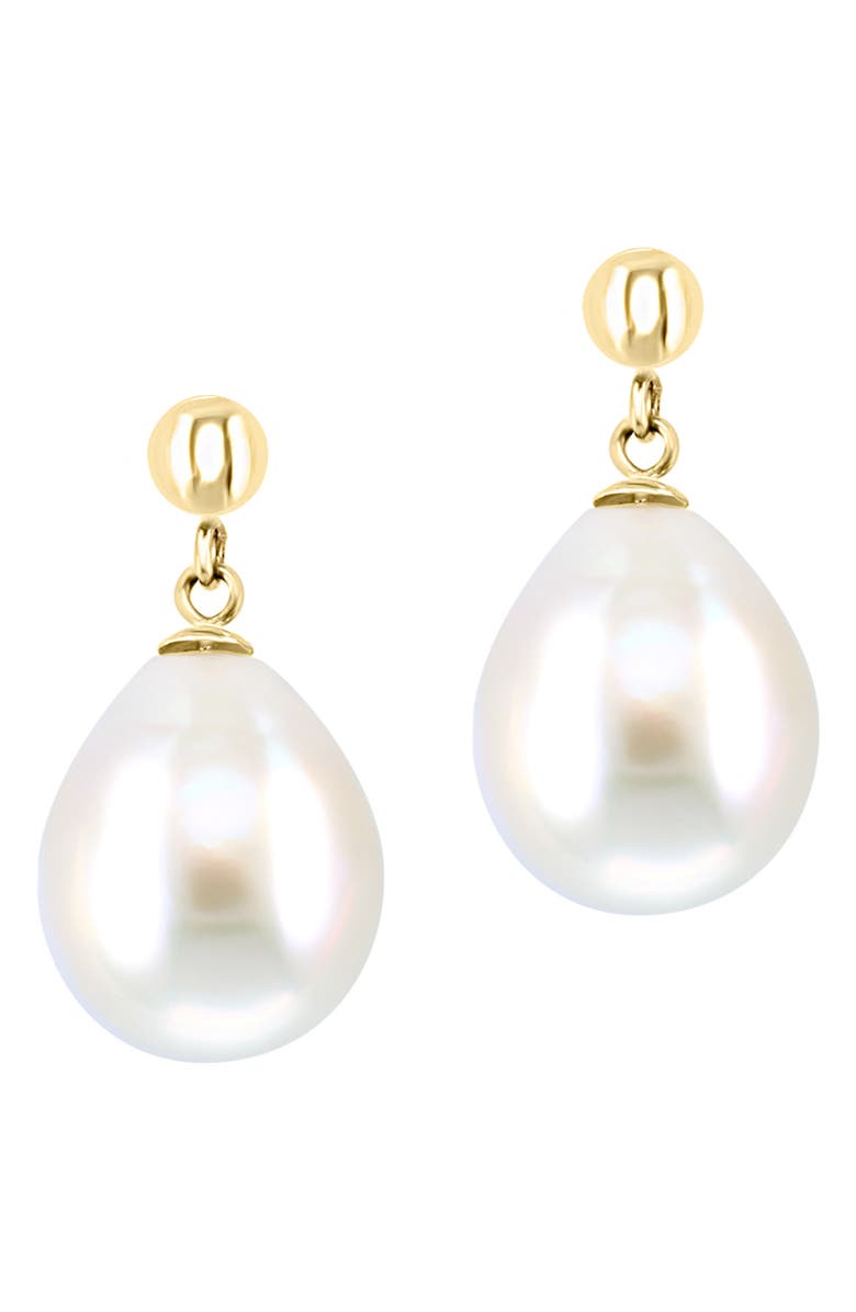 EFFY 14K Gold 10-10.5mm Cultured Freshwater Pearl Drop Earrings, Main, color,