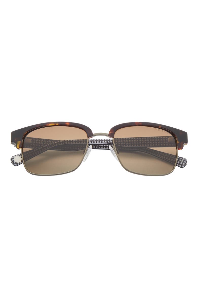 54mm Retro Square Sunglasses, Main, color, TORTOISE