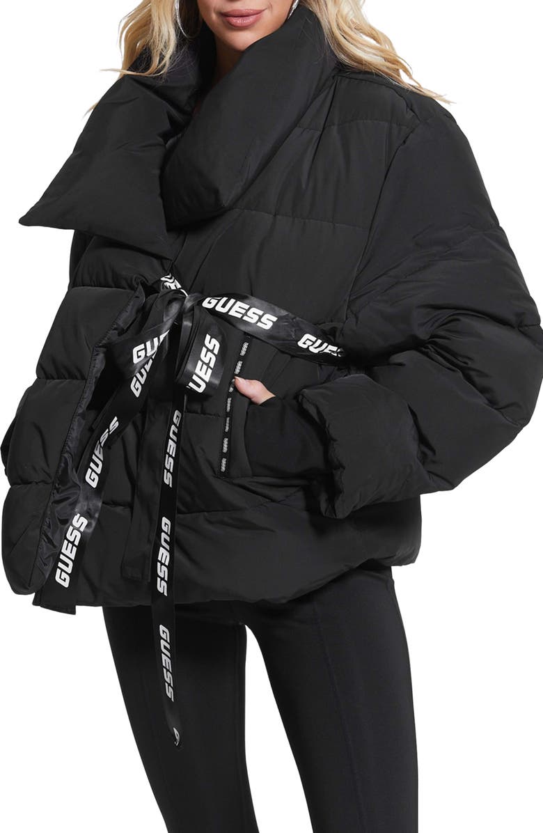 GUESS Claudia Logo Puffer Jacket, Main, color, 