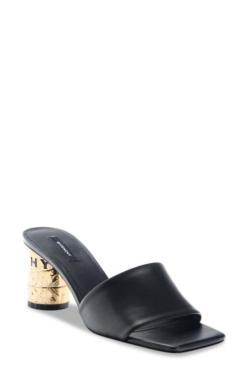 Givenchy Logo Heel Sandal In Black