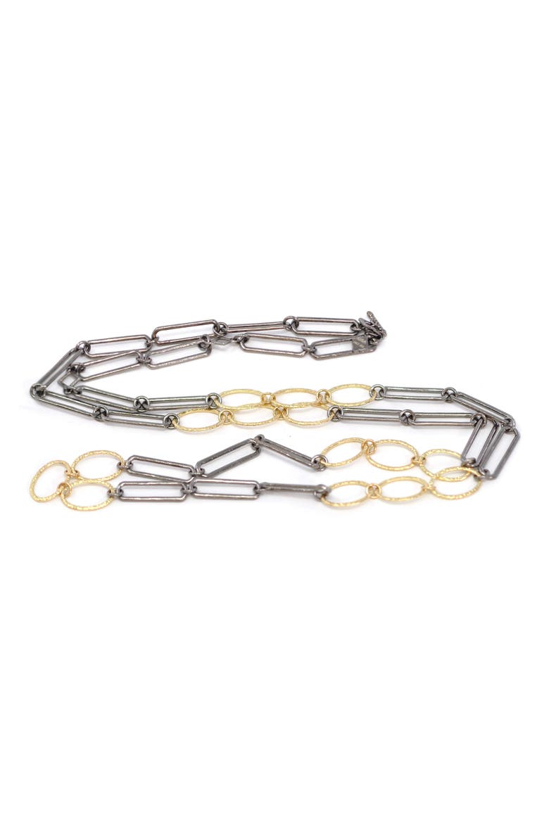 Two-Tone Link Necklace, Alternate, color, SILVER/ GOLD