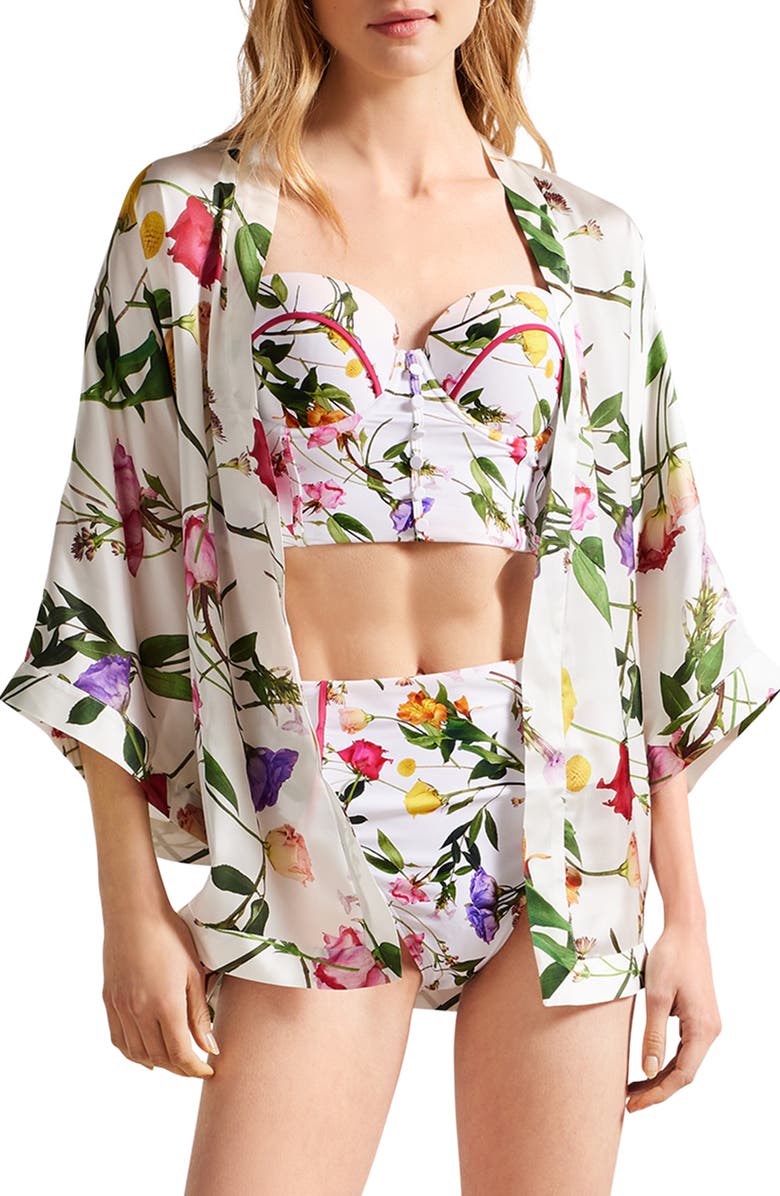 Ted Baker London Paulaah Floral Ruana, Main, color,