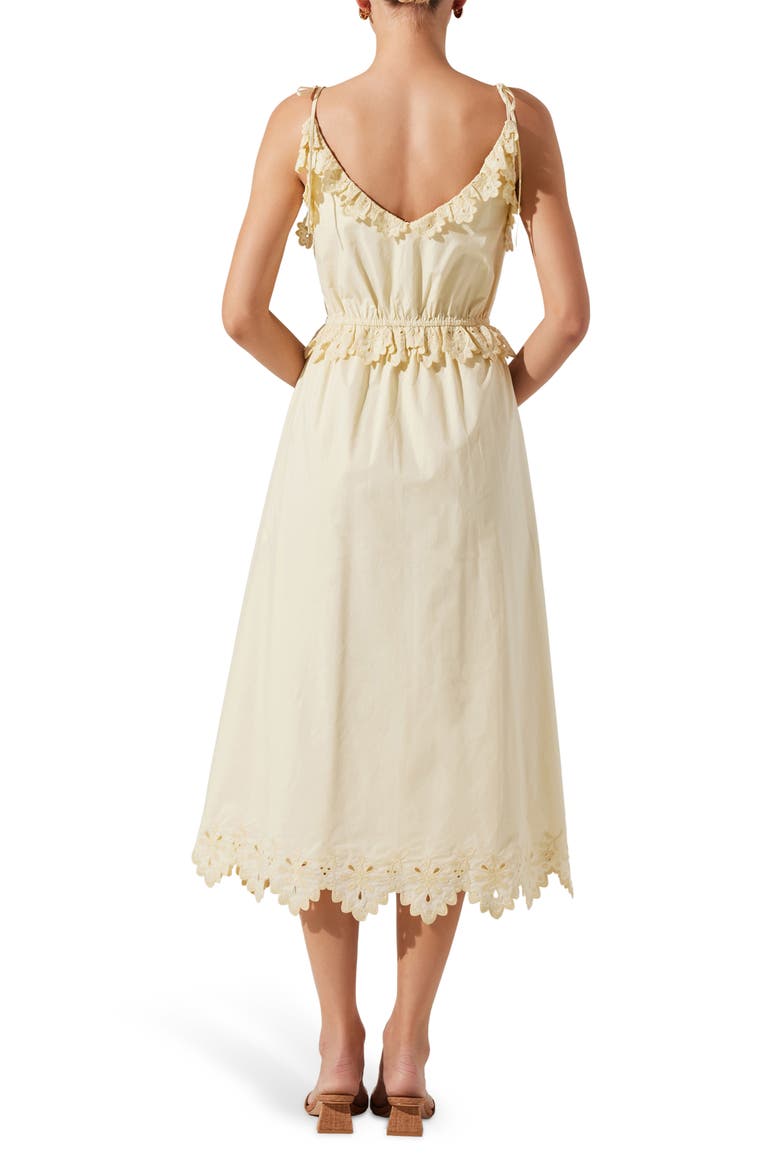 Lissette Embroidered Eyelet Trim Cotton Sundress, Alternate, color, SOFT YELLOW