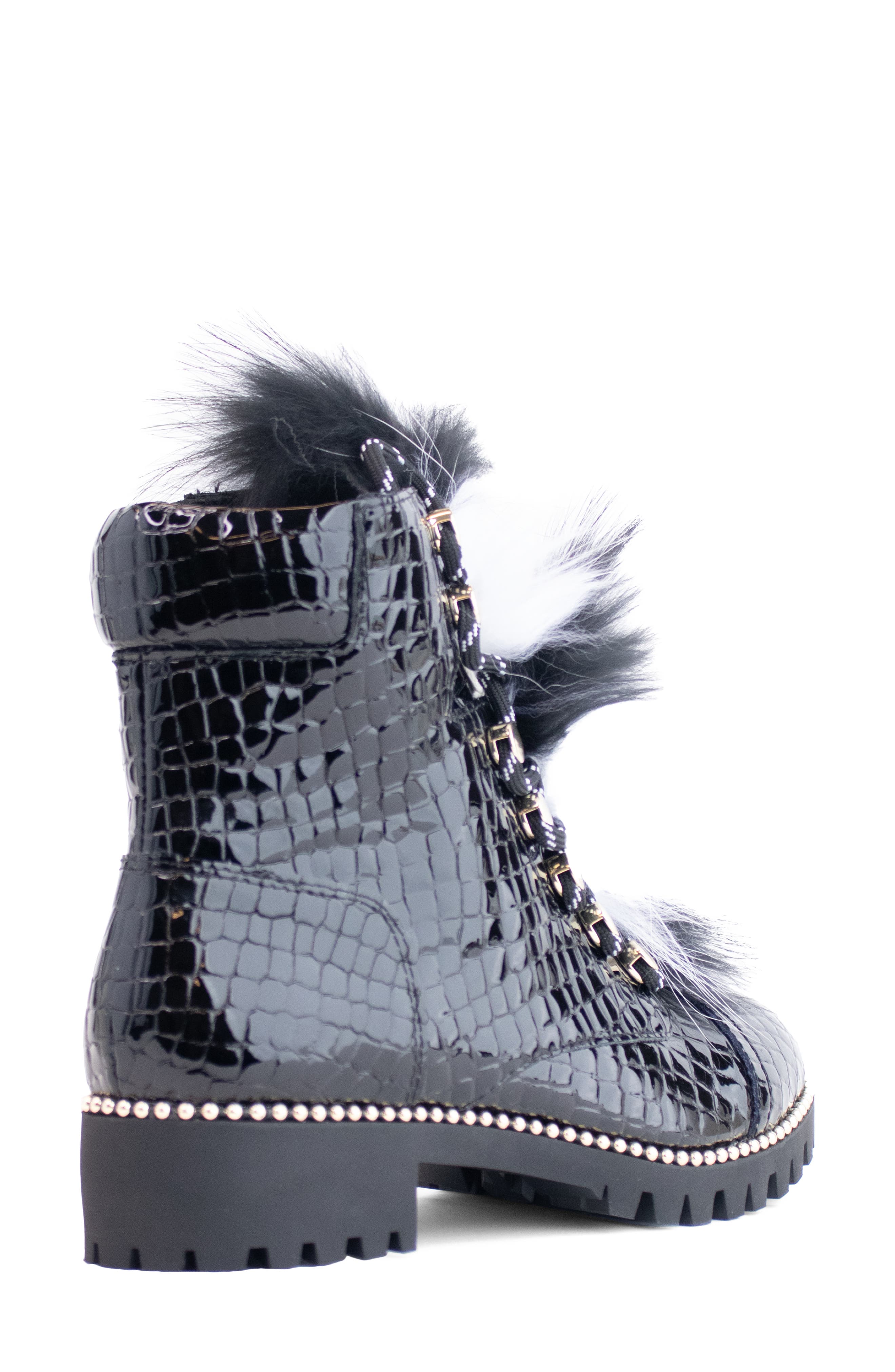 Cecelia New York Trekker Boot with Genuine Shearling Trim, Alternate, color, 