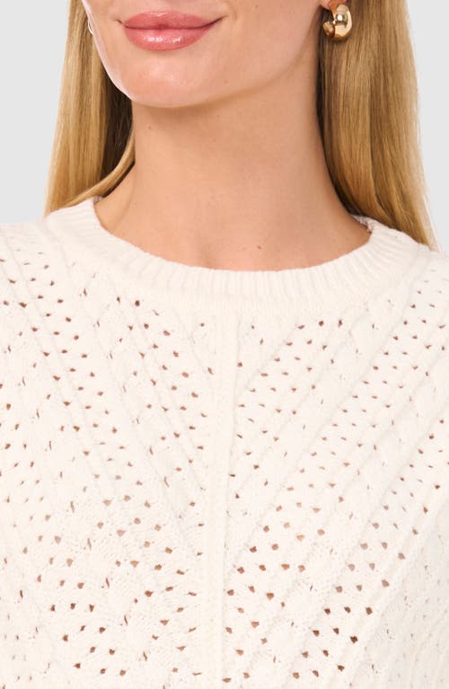 Halogen ® Pointelle Crewneck Sweater