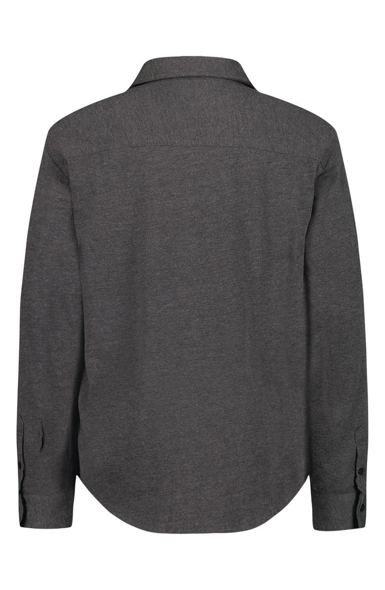 Calvin Klein Kids' Knit Button-Up Shirt, Alternate, color, Charht