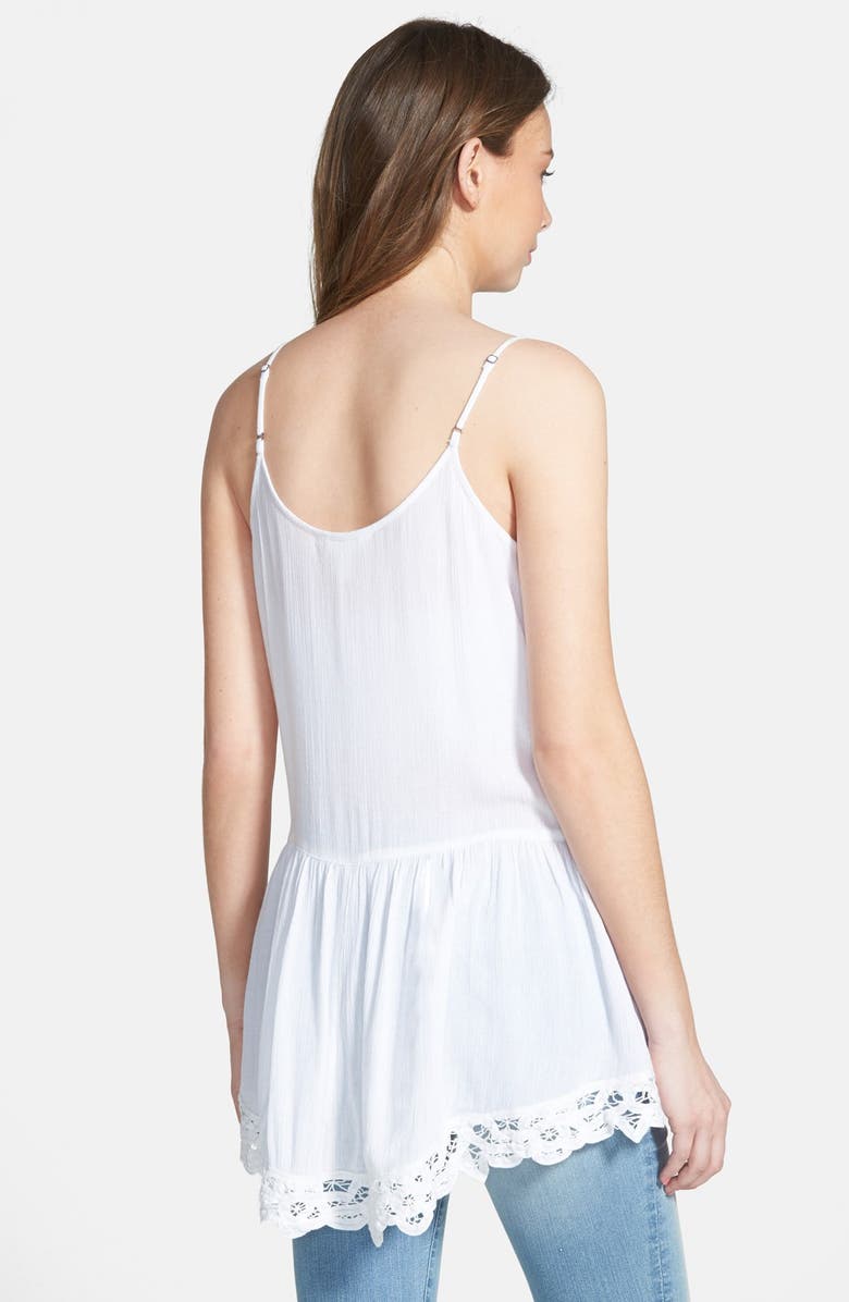 Sun & Shadow Battenberg Lace Trim Camisole, Alternate, color,