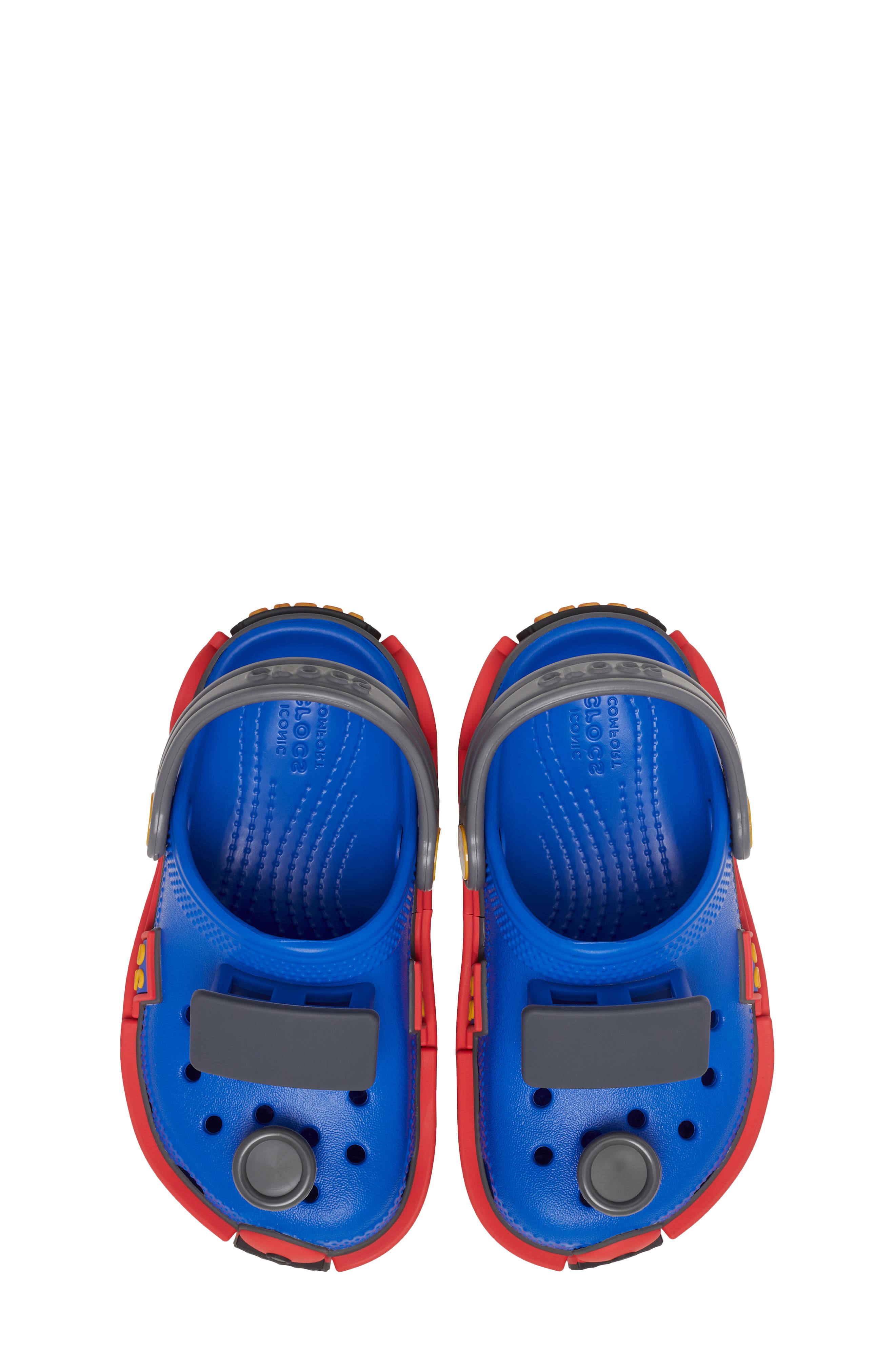 CROCS Kids' Classic Train Clog, Alternate, color, Blue Bolt/Carbon