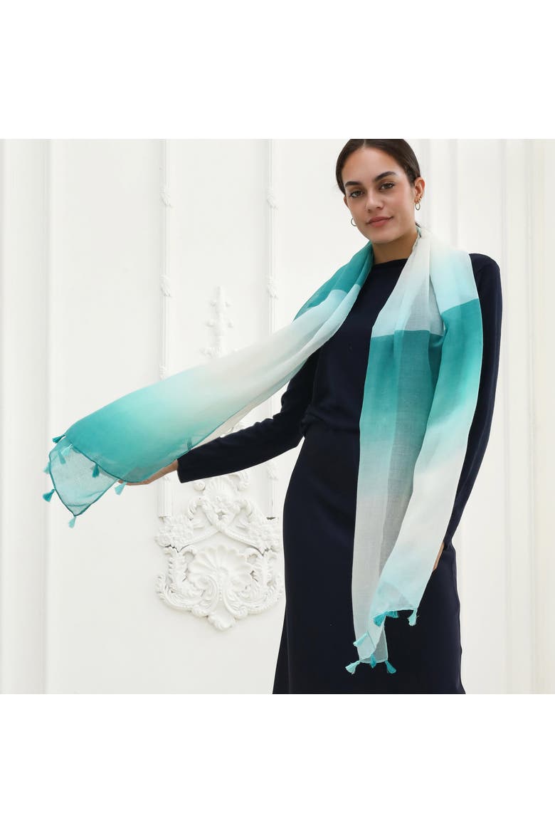 The Ocean Scarf, Alternate, color, Teal