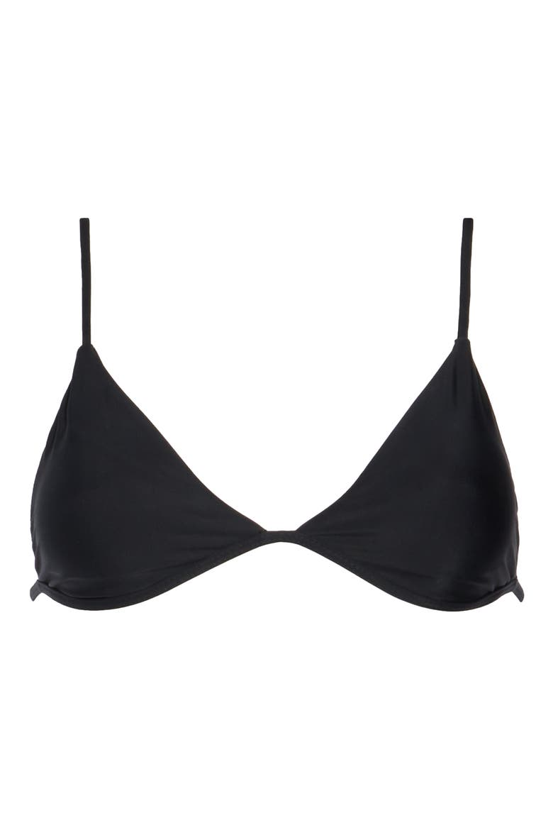 Vitals Triangle Bikini Top, Alternate, color, BLACK
