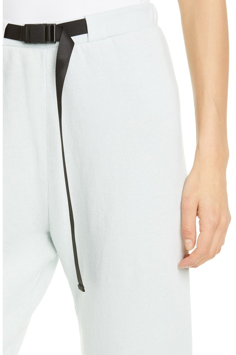 Belted Cotton Blend Sweatpants, Alternate, color, SKY