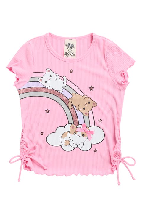 Rainbow Side Tie T-Shirt (Toddler)