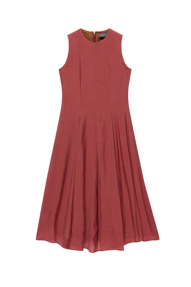 Luxe Sleeveless Midi Dress, Alternate, color, Red
