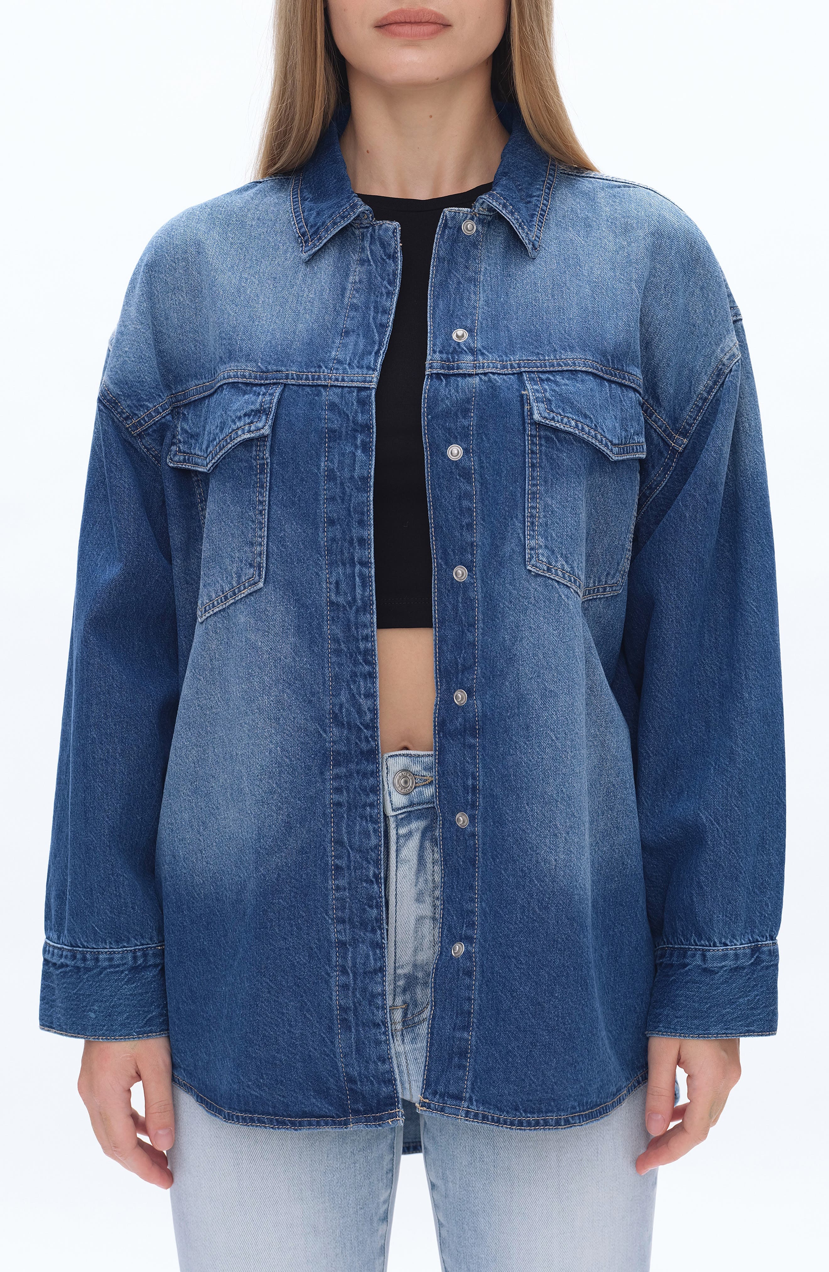 Oversize Denim Shirt Jacket - image 3