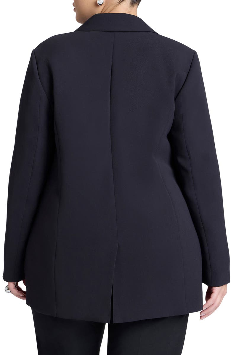ELOQUII Beaded Lapel Oversize Jacket, Alternate, color,