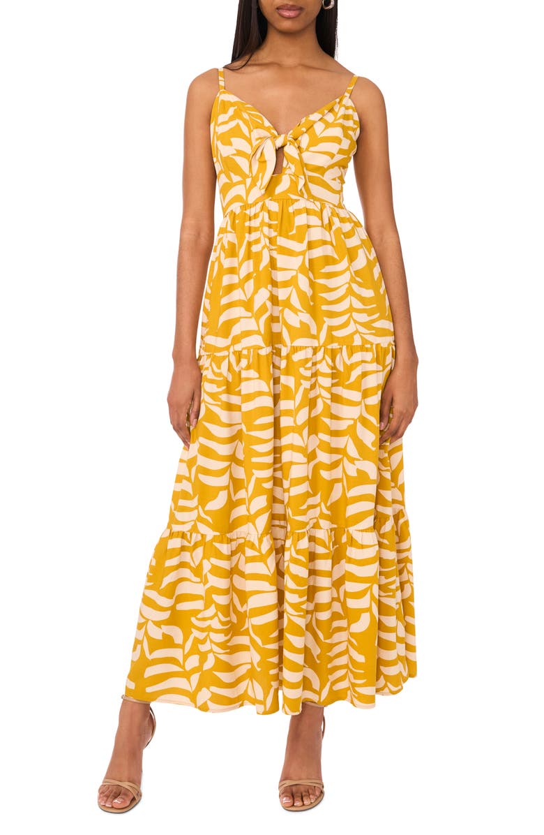 Halogen<sup>®</sup> Tie Front Tiered Maxi Dress, Alternate, color,