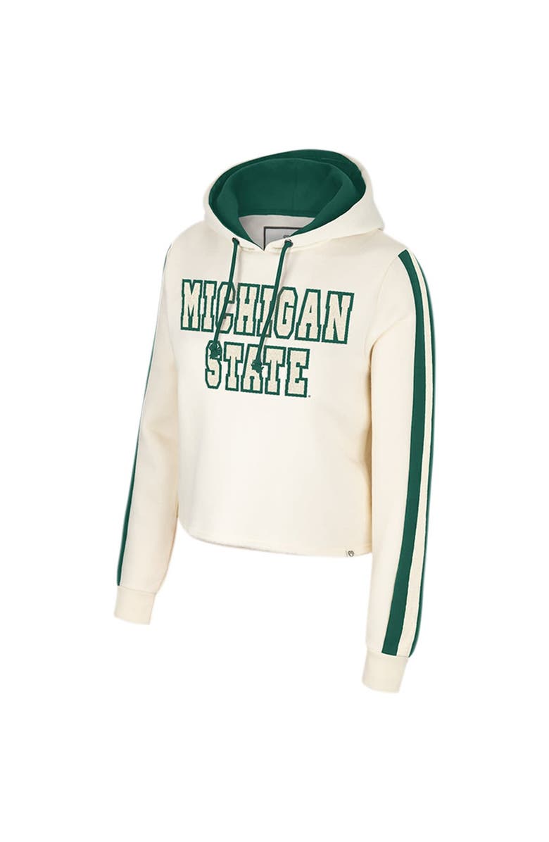 COLOSSEUM Women's Colosseum Cream Michigan State Spartans Perfect Date Cropped Pullover Hoodie, Alternate, color, Cream