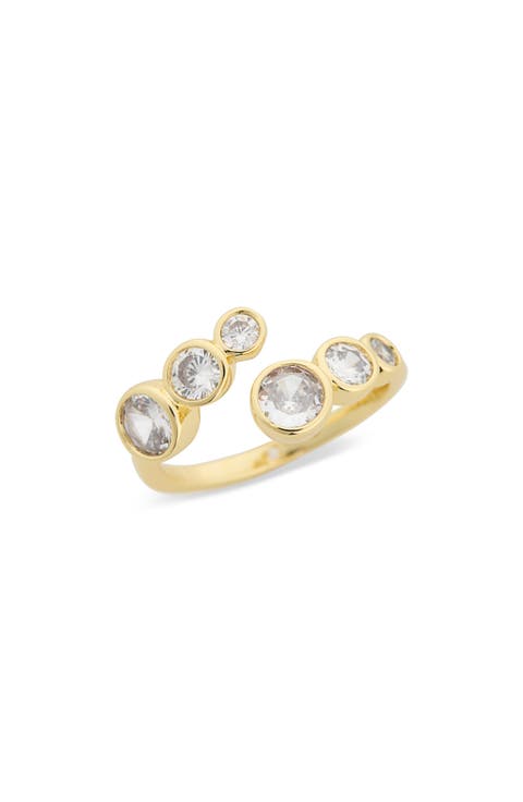 CZ Tennis Split Shank Ring