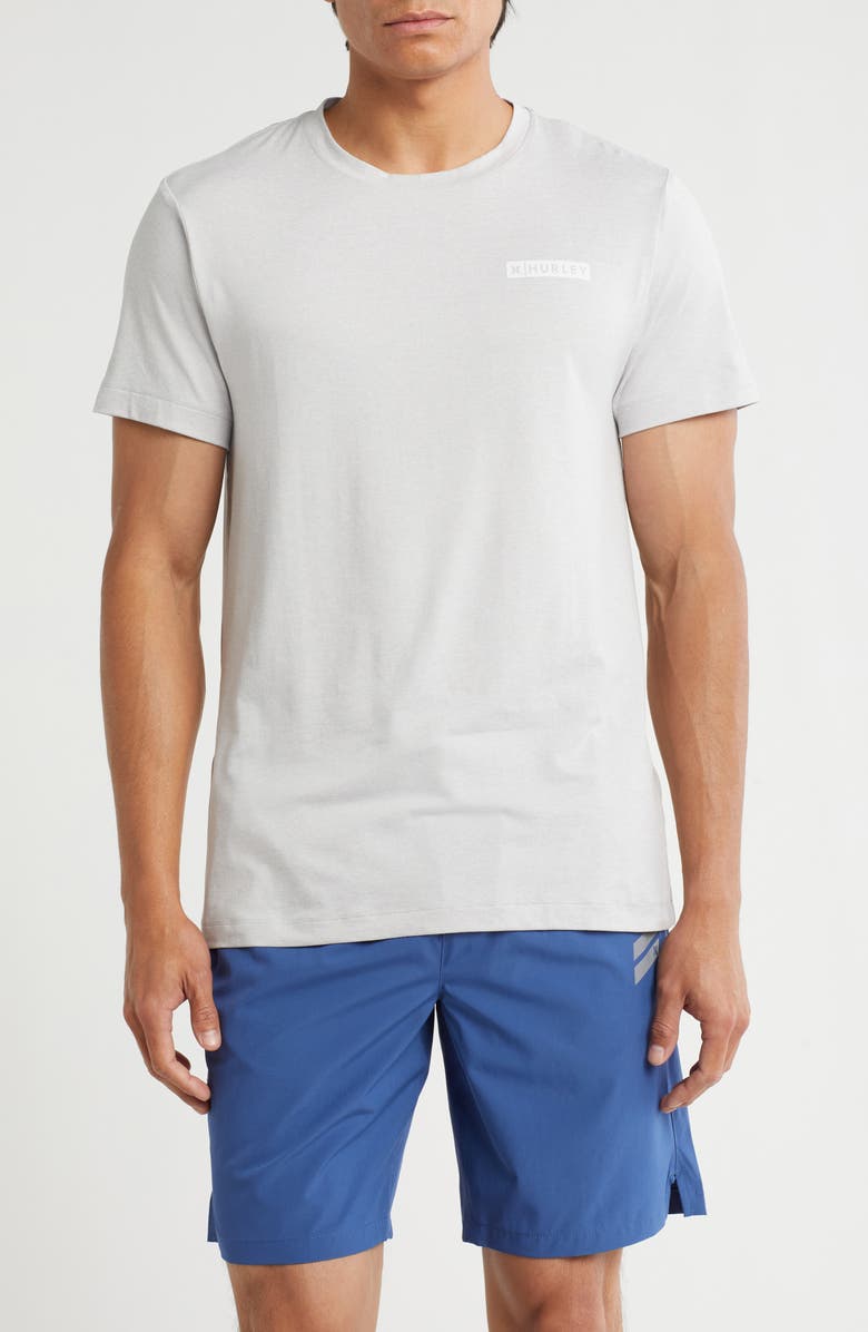 Hurley Activewear Exist Block Logo Breathe T-Shirt, Main, color,