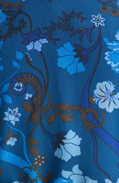 Sugarlips Palmate Floral Lutie Jacket In Blue