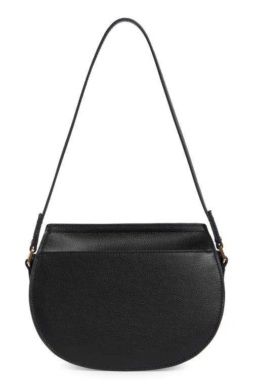 Karl Lagerfeld Paris Corrine Leather Shoulder Bag In Black