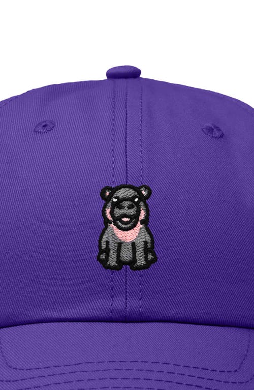 Shop Dalix Hippo Embroidered Adjustable Hat In Purple