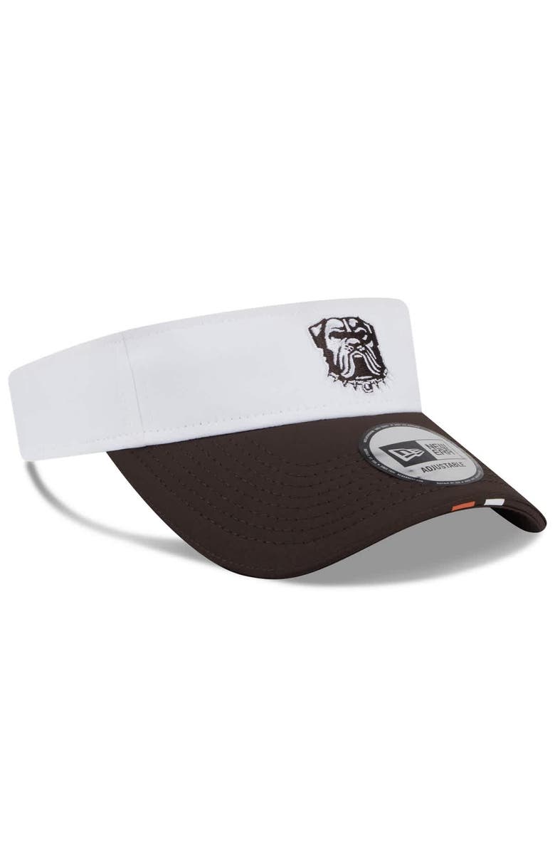 New Era Men's New Era White/Brown Cleveland Browns 2025 NFL Training Camp Adjustable Visor, Alternate, color, White