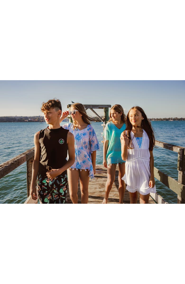 Snapper Rock Kids' Surf School Sleeveless Rashguard Top, Alternate, color,