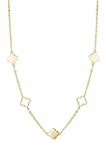 Adornia Clover Station Necklace