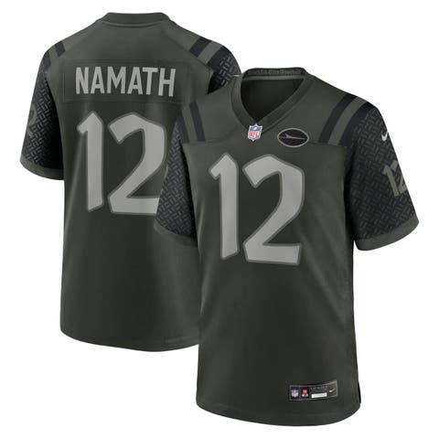 Men's Nike Joe Namath Gotham Green New York Jets 2025 Rivalries Collection Retired Player Game Jersey