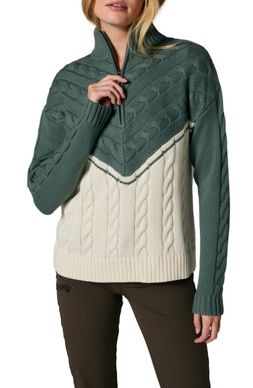 Alp N Rock Jordan Quarter Zip Pullover Sweater In Green