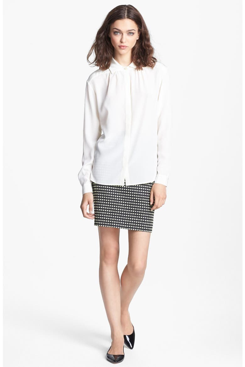 Crêpe de Chine Blouse (Nordstrom Exclusive), Alternate, color, CREAM VANILLA