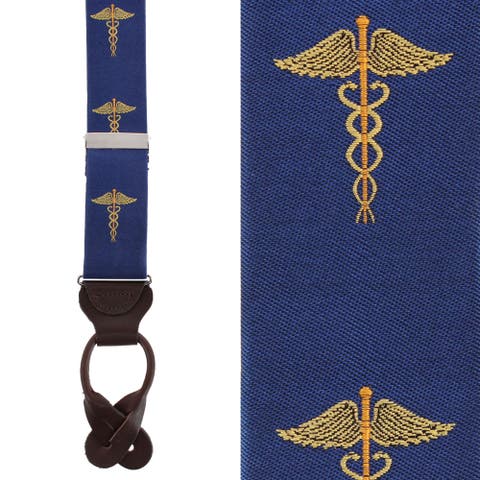 Medical Marvel Novelty Silk Button End Suspenders