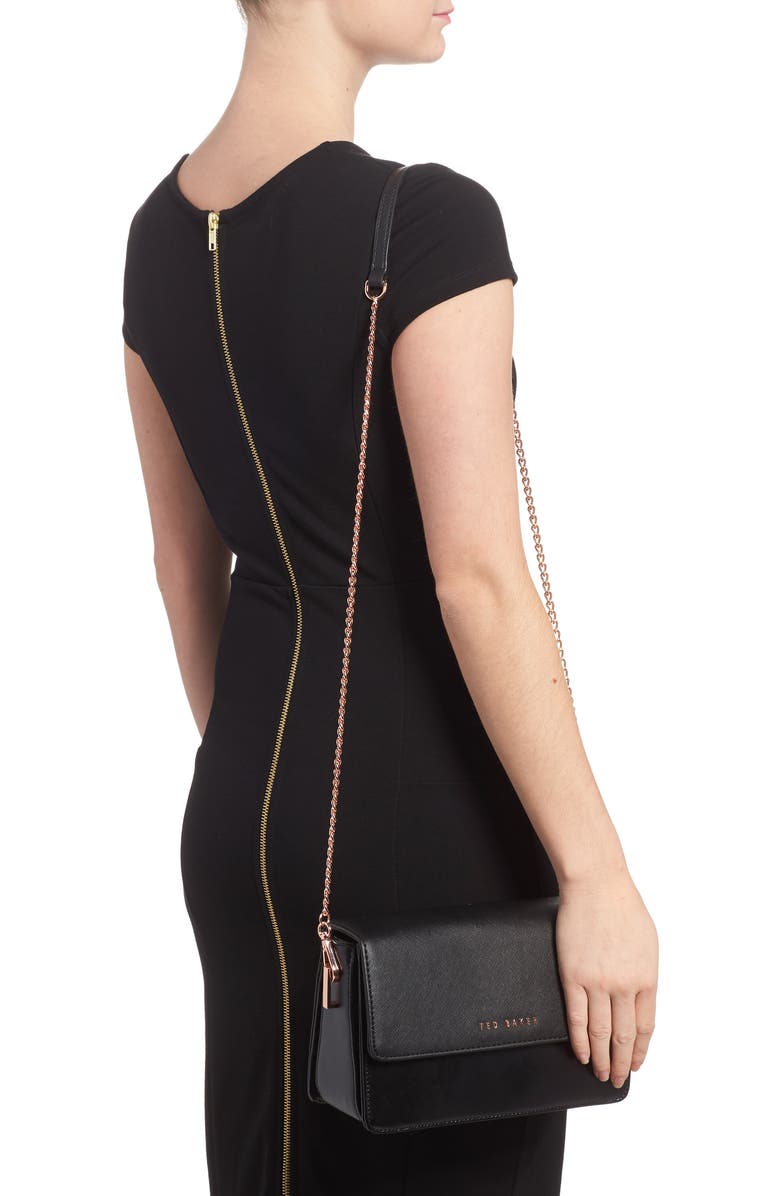 Ted Baker London Heatha Faux Leather Crossbody Bag, Alternate, color,