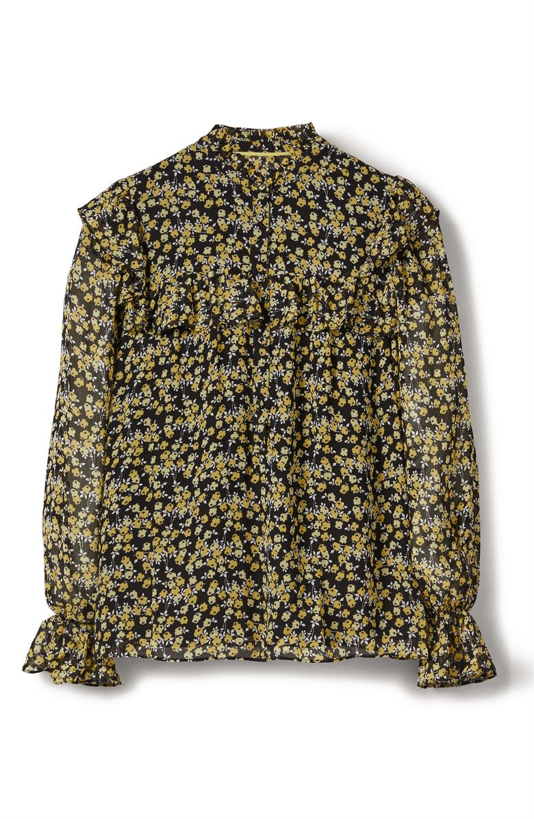 Boden Zoe Floral Ditsy Ruffle Detail Blouse, Alternate, color,