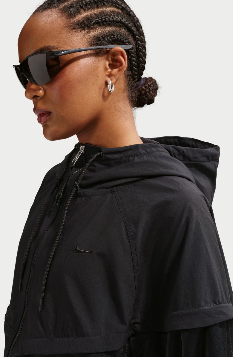 Nike Oversize Windrunner Jacket, Alternate, color, Black/ Black/ Black