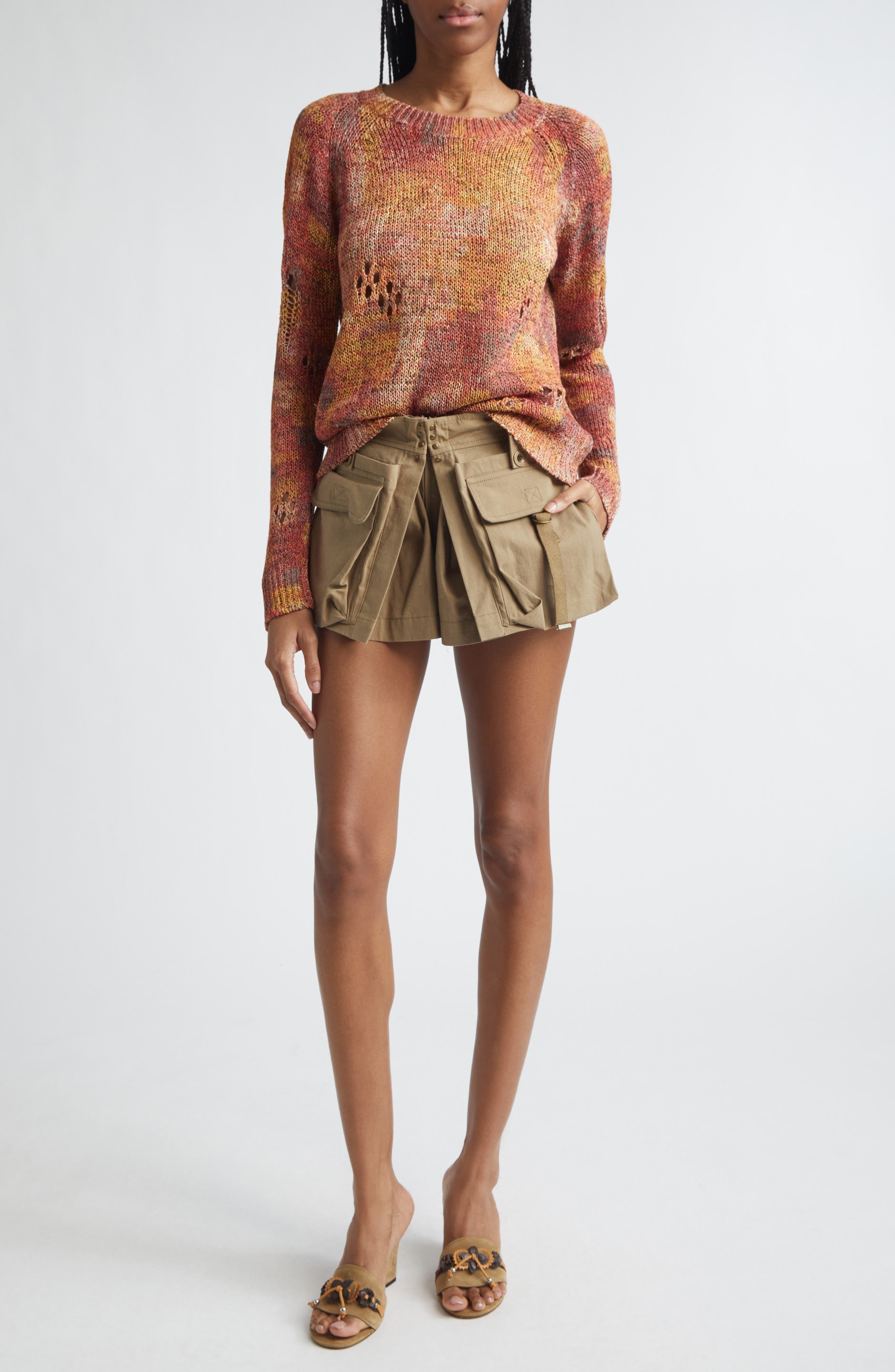 Haby Openwork Ladder Stitch Sweater - image 2