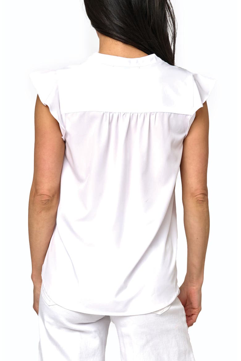 Flutter Sleeve Top, Alternate, color, IVORY