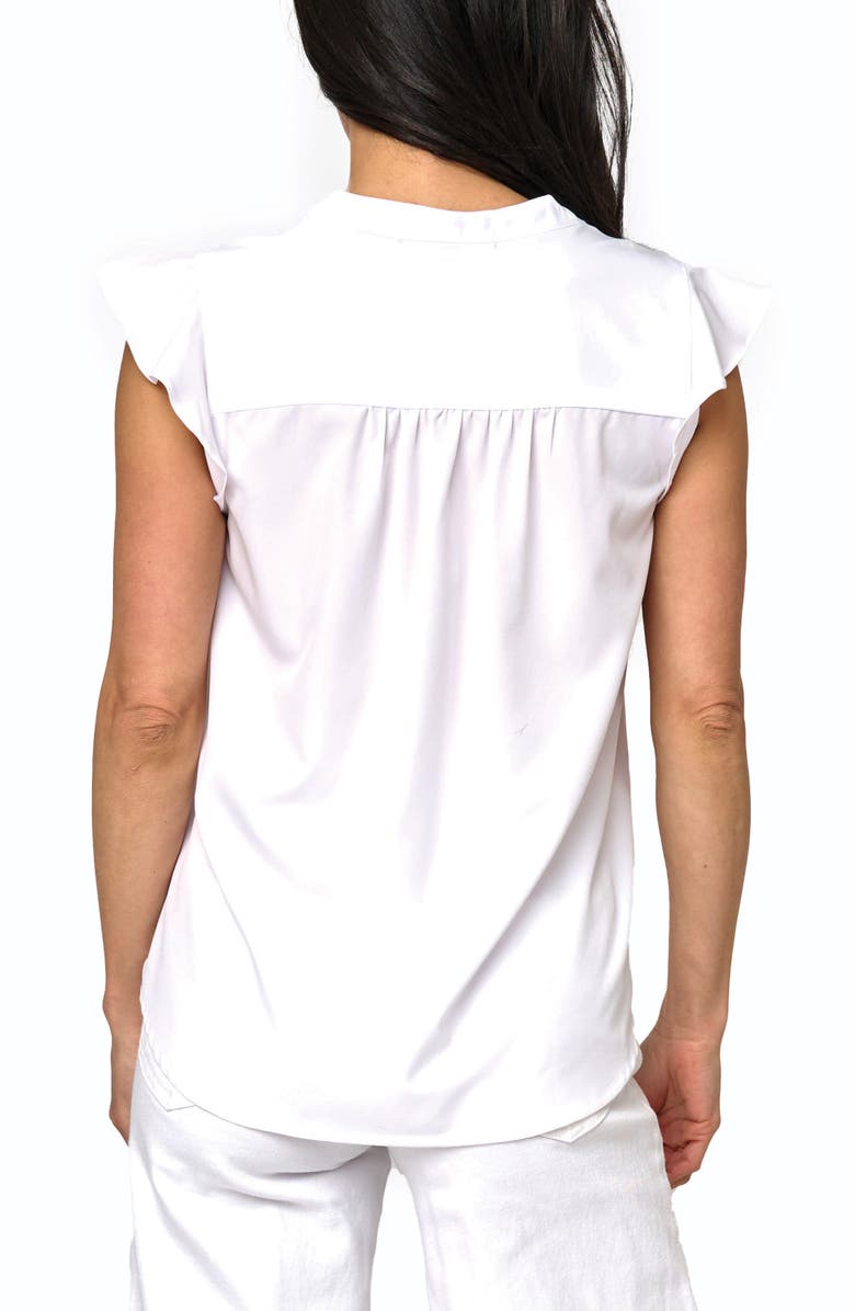 GIBSONLOOK Flutter Sleeve Top, Alternate, color, Ivory