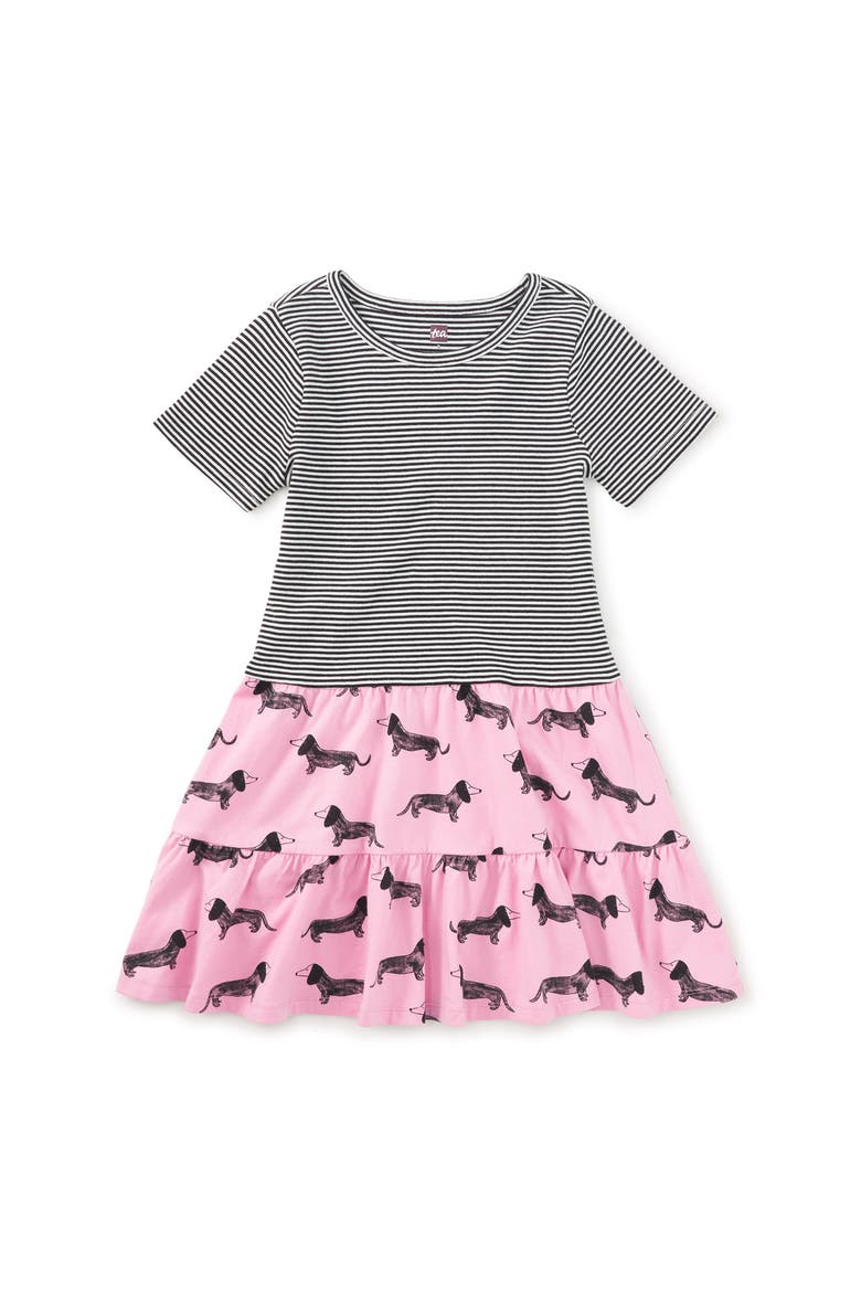 Tier Skirted Twirl Dress, Main, color, Dachshunds
