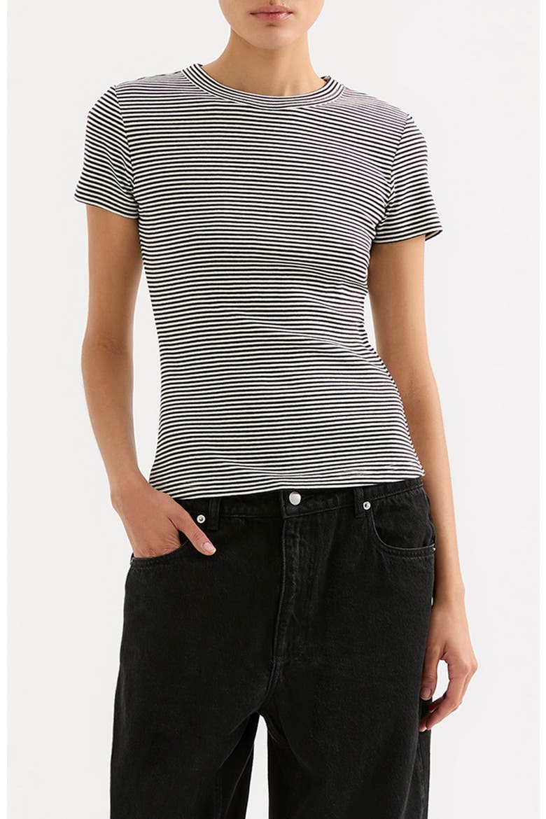 Baby Tee, Main, color, Black Stripe